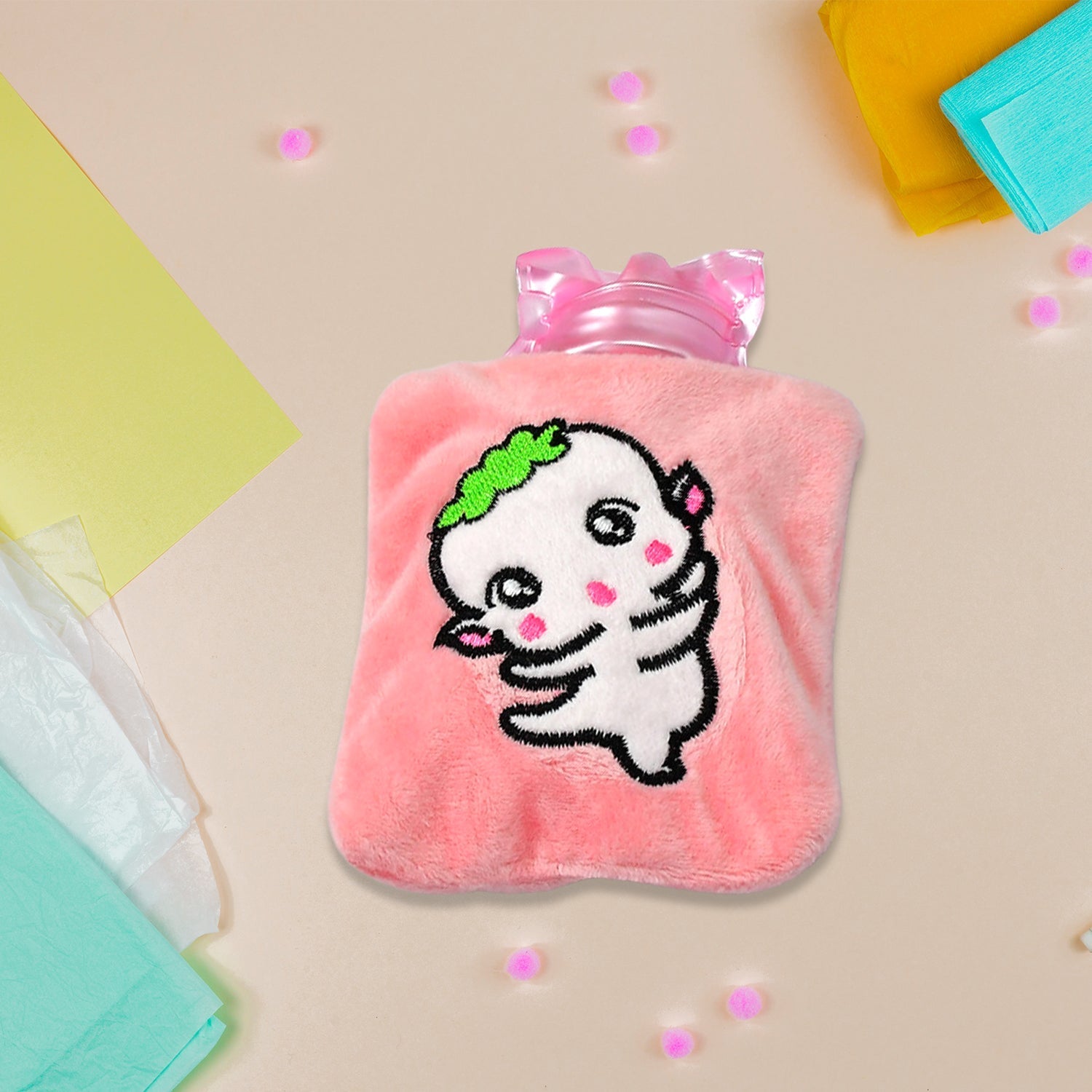 6532 Pink Cartoon small Hot Water Bag with Cover for Pain Relief, Neck, Shoulder Pain and Hand, Feet Warmer, Menstrual Cramps. 6532 Pink Cartoon small Hot Water Bag with Cover for Pain Relief, Neck, Shoulder Pain and Hand, Feet Warmer, Menstrual Cramps.